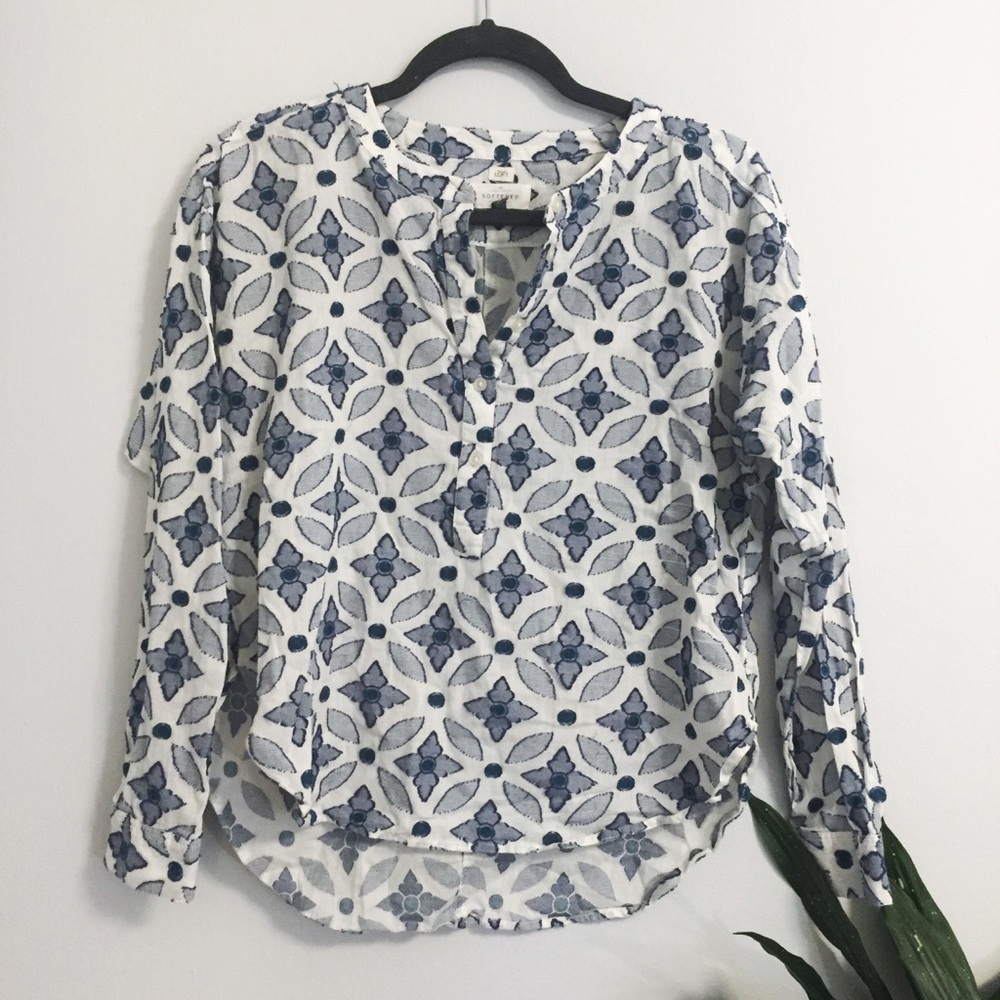 Loft Woven Pattern Top - image 1